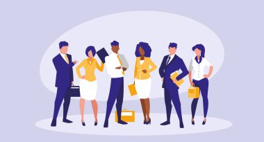 iş insanlar zarif avatar karakter