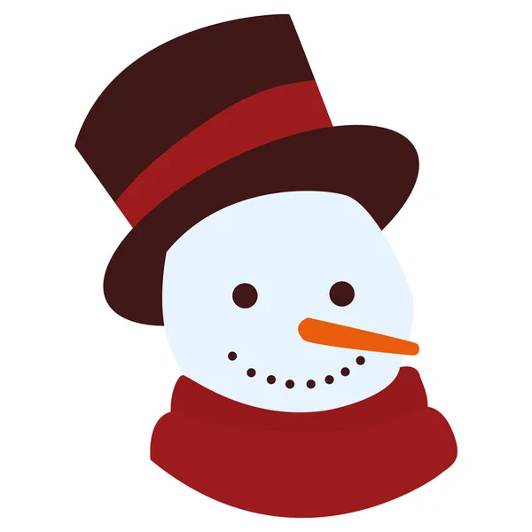 Christmas snowman icon — Stock Vector