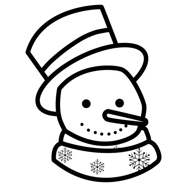 Christmas snowman icon — Stock Vector