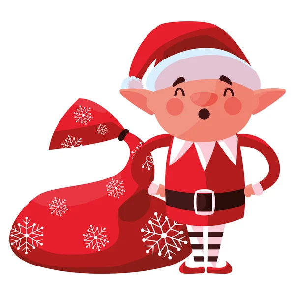 Design de duende de Natal —  Vetores de Stock