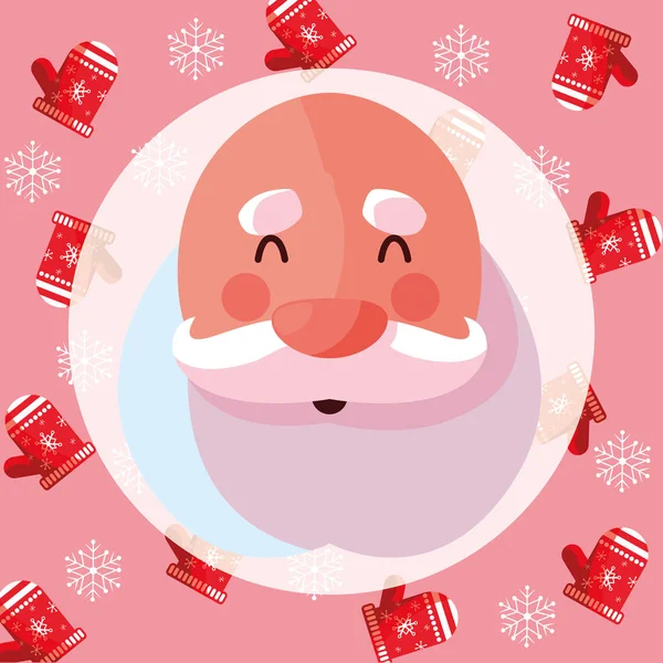 Christmas santa claus design — Stock Vector