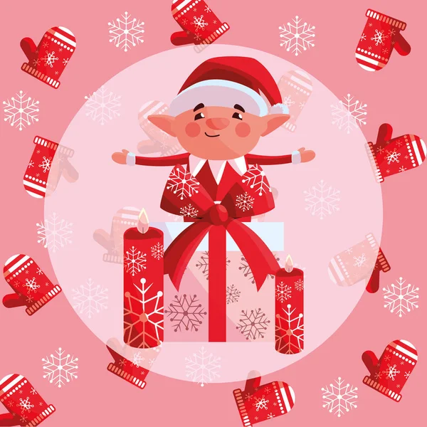 Christmas elf design — Stock Vector