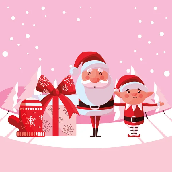 Christmas santa claus design — Stock Vector