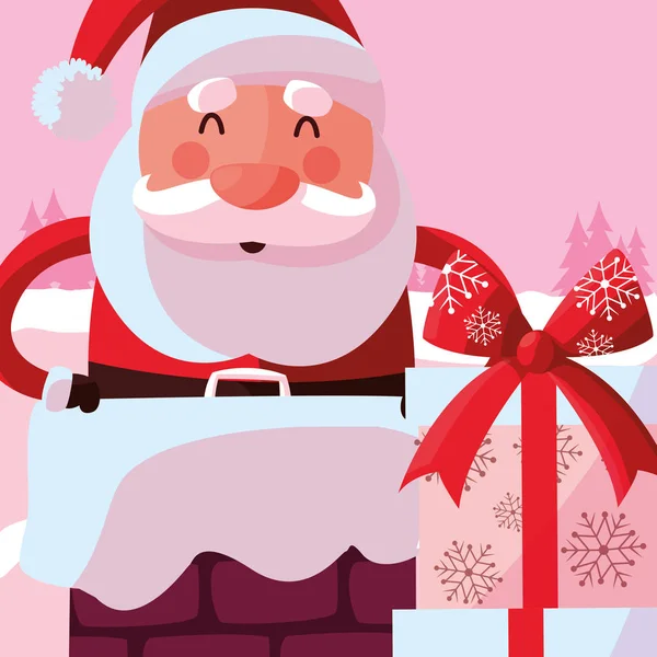 Christmas santa claus design — Stock Vector