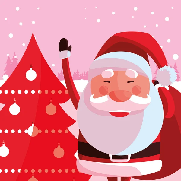 Noël santa claus design — Image vectorielle