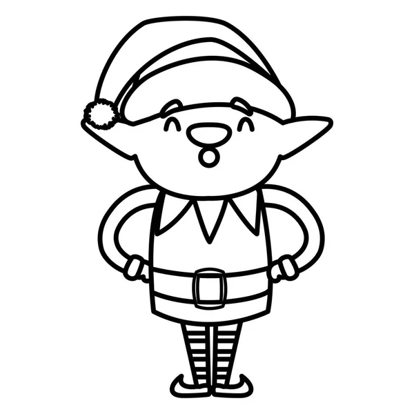 Diseño elfo de Navidad — Vector de stock