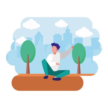 Yoga park şehir yapma adam