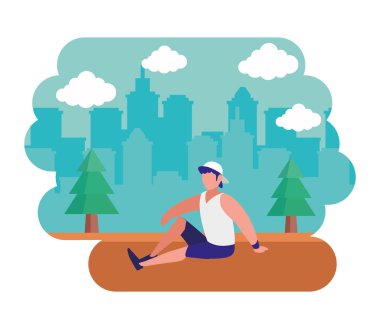 Yoga park şehir yapma adam