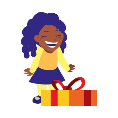 hediye kutusu kutlama ile mutlu kız