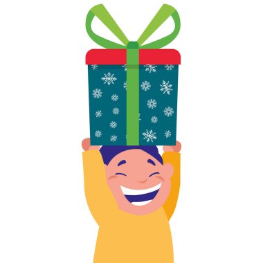 mutlu çocuk Noel hediyesi holding