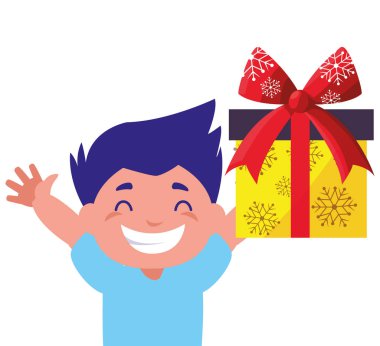 mutlu çocuk Noel hediyesi holding