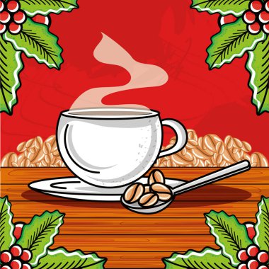 lezzetli ahşap masa kahve fincan