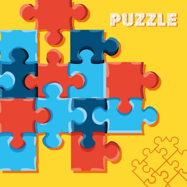 Yapboz parçaları kümesi