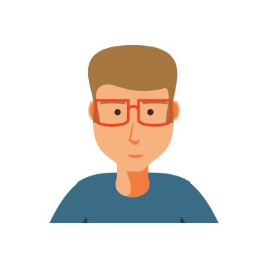 Gözlüklü genç adam Avatar karakteri