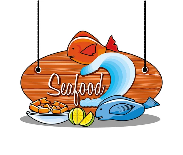 Köstliche Meeresfrüchte — Stockvektor