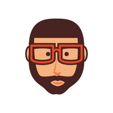 gözlük ile genç insan kafası