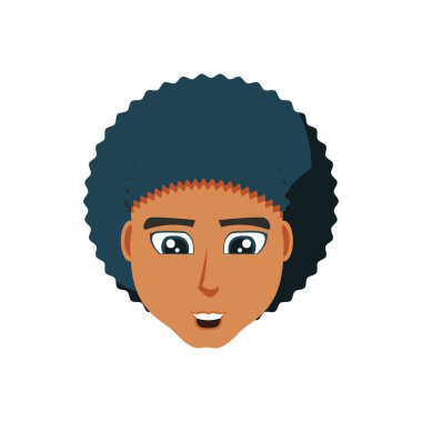 Genç adam siyah avatar karakter Başkanı