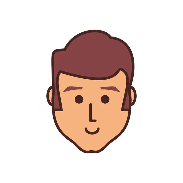 Cabeza del joven personaje avatar — Vector de stock