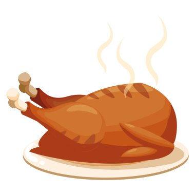 Kızarmış tavuk ikonu.