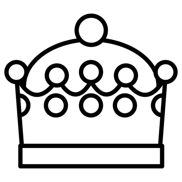 Crown Icon White Background Vector Illustration — Stock Vector