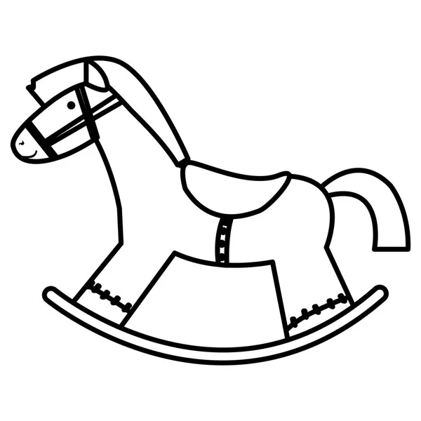 Icono de caballo de madera — Archivo Imágenes Vectoriales