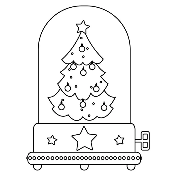 Diseño de caja de música de Navidad — Vector de stock