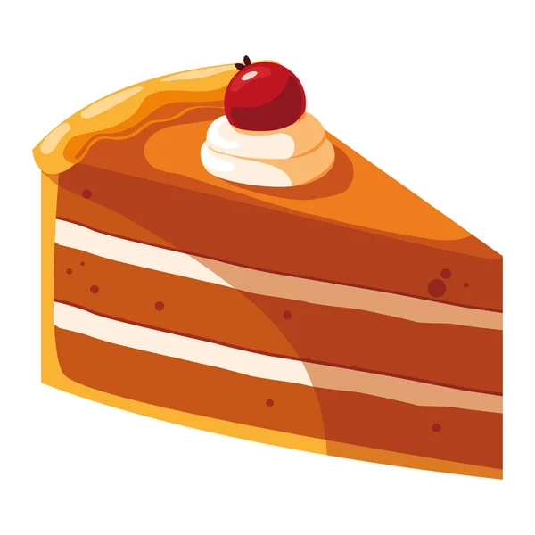 Шматок дизайну торта — стоковий вектор