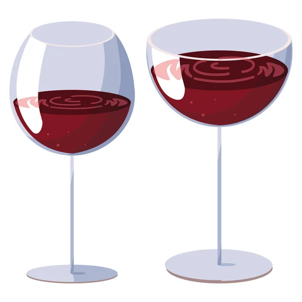 Diseño de vasos de vino — Archivo Imágenes Vectoriales