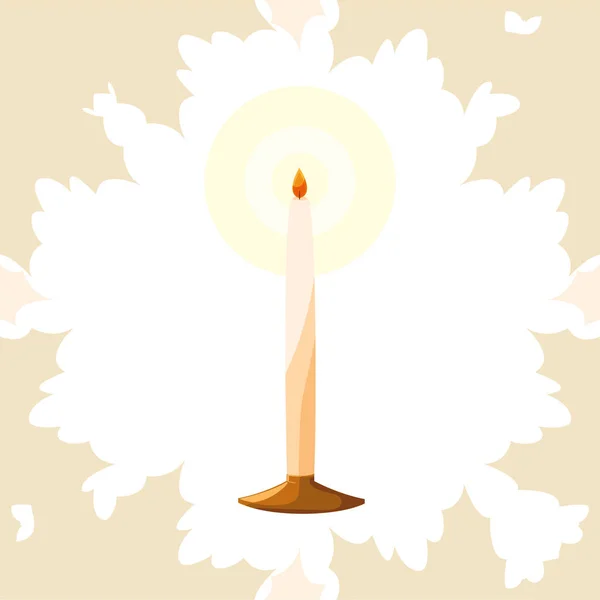 Immagine icona della candela — Vettoriale Stock