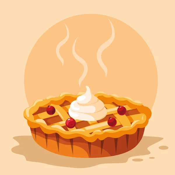 Icono de pastel de manzana — Vector de stock