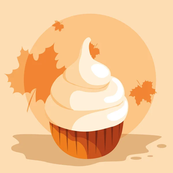 Design de cupcake doce — Vetor de Stock