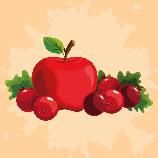 Apple frukt design — Stock vektor