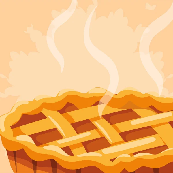 Icono de pastel de manzana — Vector de stock