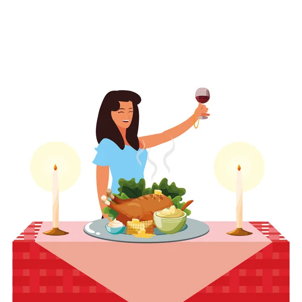 Thanksgiving conception de vacances — Image vectorielle