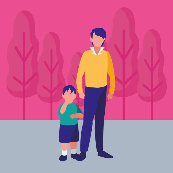 Diseño de padre e hijo — Vector de stock