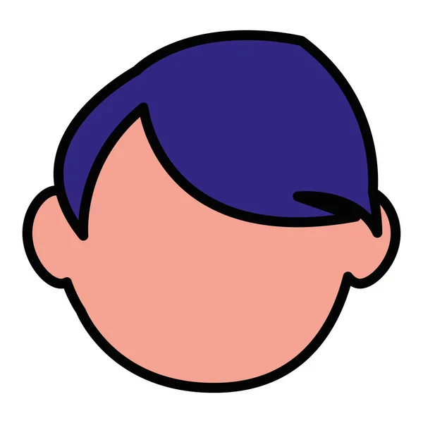Bébé garçon tête icône — Image vectorielle