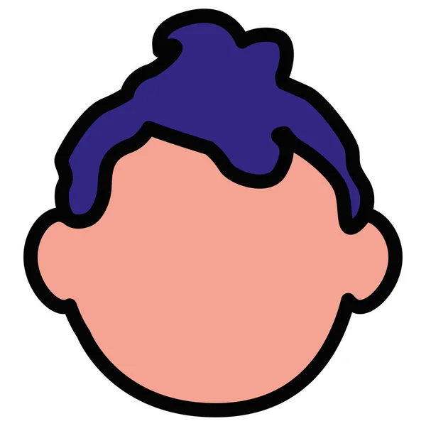 Niño cabeza icono — Vector de stock