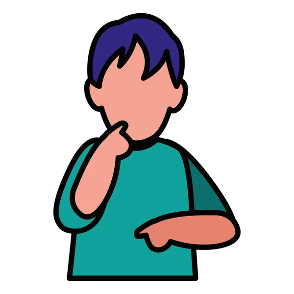 Ícone menino avatar — Vetor de Stock