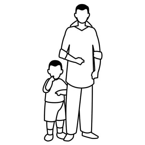 Дизайн отца и сына — стоковый вектор