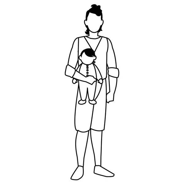 오래 된 남자와 아기 디자인 — 스톡 벡터