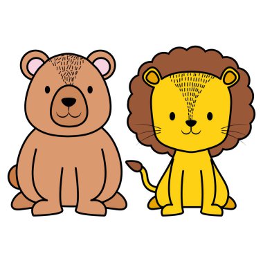 şirin sirk aslan ve ayı karakterler