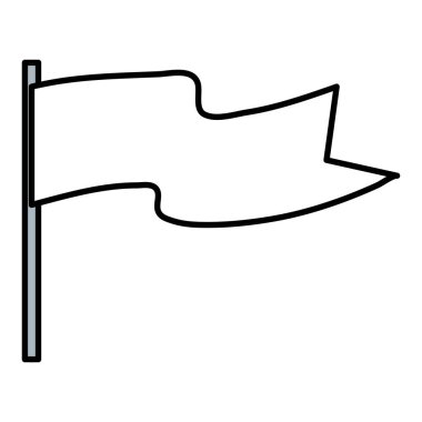 sirk bayrak izole simgesi