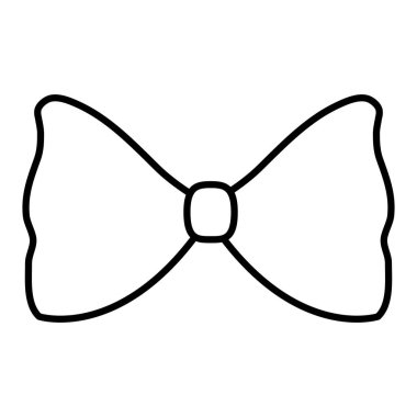 Bown kurdele dekoratif simgesi