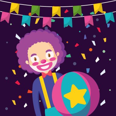 sirk palyaço balon plastik