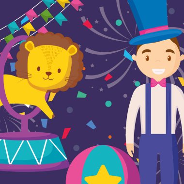 şirin sirk aslanı atlama yüzük