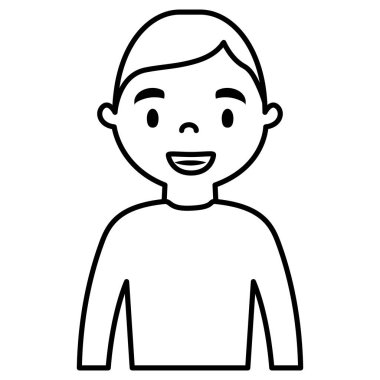 Genç ve rahat bir adam karakter