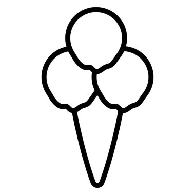 İzole edilmiş lezzetli dondurma ikonu