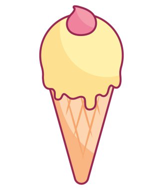 İzole edilmiş lezzetli dondurma ikonu