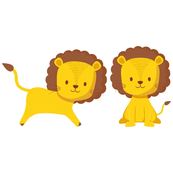 Милий символ циркового лева — стоковий вектор