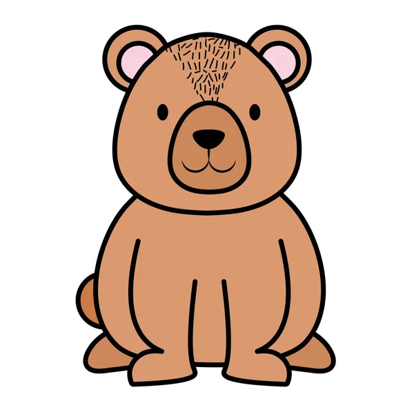 Χαριτωμένο αρκουδάκι teddy χαρακτήρα — Διανυσματικό Αρχείο